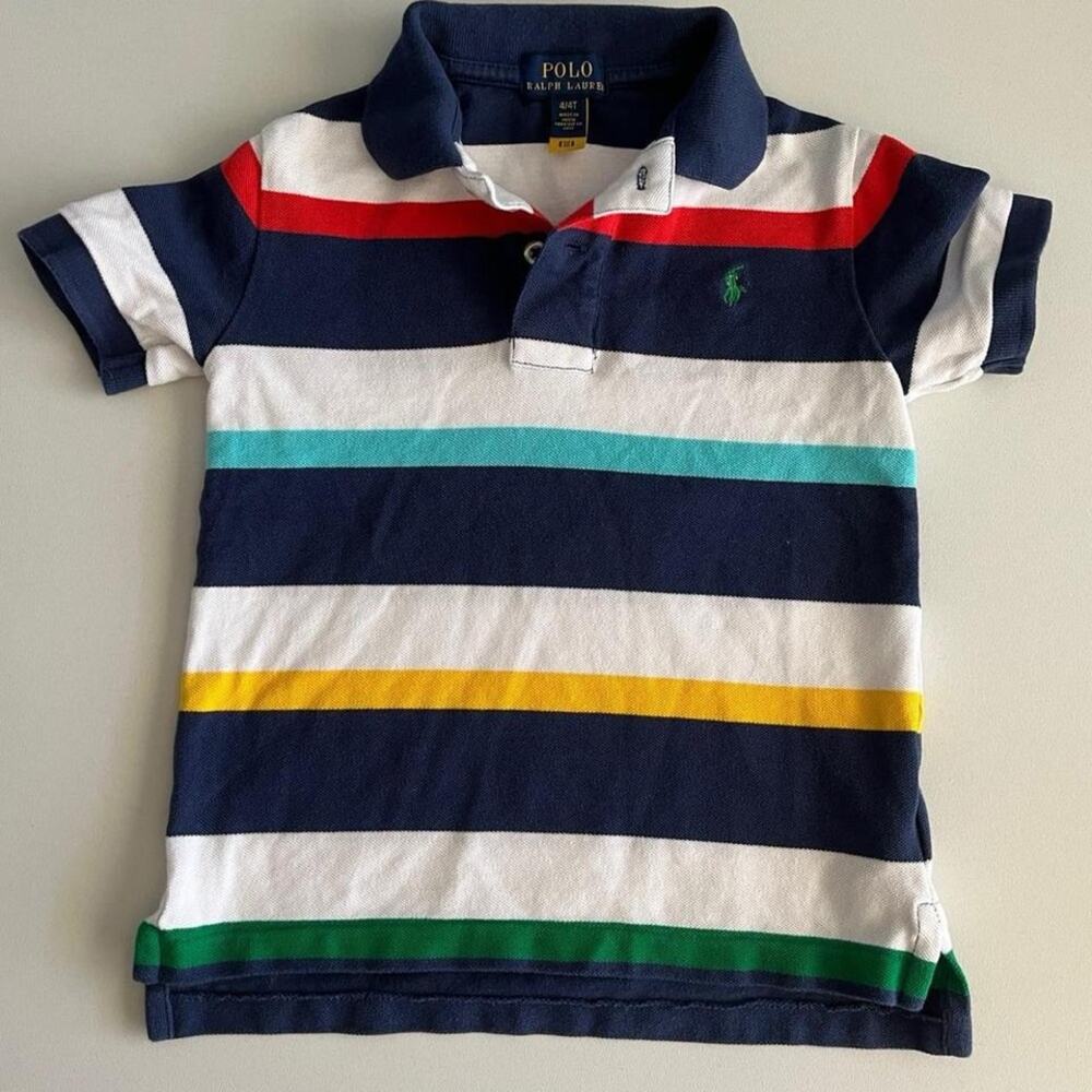 Ralph Lauren toddler Polo Shirt - stripes size 4T preppy coastal casual summer